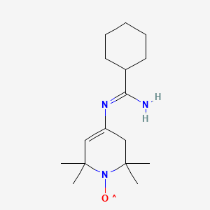 molecular formula C16H28N3O B1209591 N-(2,2,6,6-Tetramethylpiperidyl-1-oxyl) N'-(cyclohexyl)carbodiimide CAS No. 42249-40-1