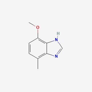 molecular formula C9H10N2O B12095910 Benzimidazole, 4-methoxy-7-methyl-(8CI) 