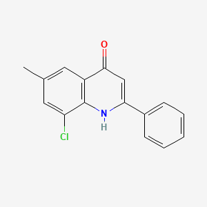 molecular formula C16H12ClNO B12095934 8-Chloro-6-methyl-2-phenyl-4-quinolinol CAS No. 1070879-85-4