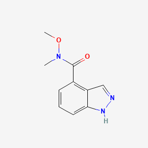 molecular formula C10H11N3O2 B12095947 1H-Indazole-4-carboxamide, N-methoxy-N-methyl- 