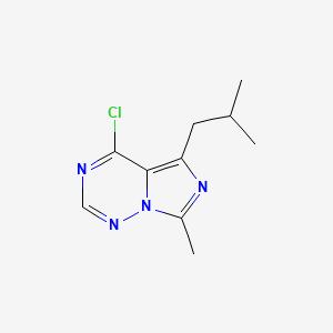 molecular formula C10H13ClN4 B12095965 Imidazo[5,1-f][1,2,4]triazine, 4-chloro-7-methyl-5-(2-methylpropyl)- CAS No. 1150617-83-6