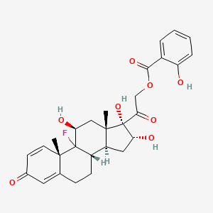 molecular formula C28H31FO8 B1209597 Cortobenzolone CAS No. 65849-38-9