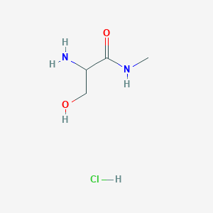 molecular formula C4H11ClN2O2 B12095979 2-amino-3-hydroxy-N-methylpropanamide hydrochloride 