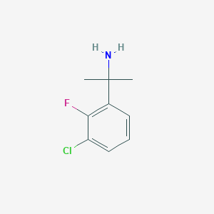 molecular formula C9H11ClFN B12095994 2-(3-Chloro-2-fluorophenyl)propan-2-amine 