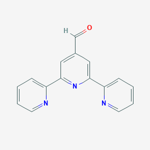 molecular formula C16H11N3O B012096 2,6-dipyridin-2-ylpyridine-4-carbaldehyde CAS No. 108295-45-0