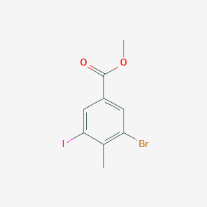 molecular formula C9H8BrIO2 B12096003 Methyl 3-bromo-5-iodo-4-methylbenzoate CAS No. 905712-38-1
