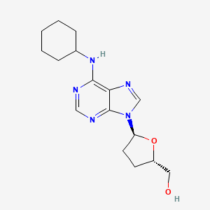 molecular formula C16H23N5O2 B1209610 {5-[6-(Cyclohexylamino)-9H-purin-9-yl]oxolan-2-yl}methanol 