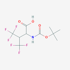 molecular formula C10H13F6NO4 B12096131 2-Tert-butoxycarbonylamino-4,4,4-trifluoro-3-trifluoromethyl-butyric acid 