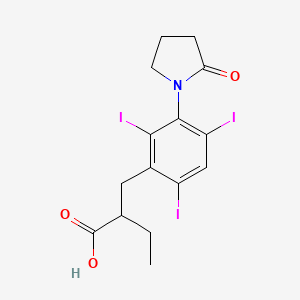 molecular formula C15H16I3NO3 B1209618 Iolidonic acid CAS No. 21766-53-0