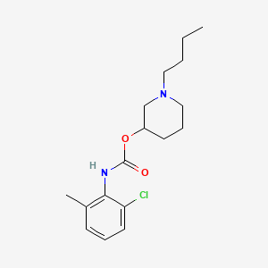 molecular formula C17H25ClN2O2 B1209620 N-Butyl-3-piperidyl 2-chloro-6-methylphenylcarbamate CAS No. 31755-25-6