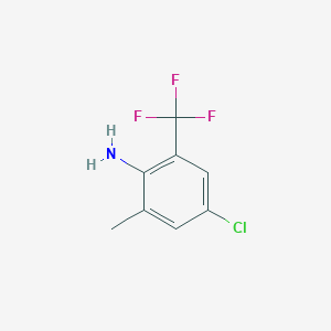 molecular formula C8H7ClF3N B12096201 4-Chloro-2-methyl-6-(trifluoromethyl)aniline CAS No. 1240528-24-8