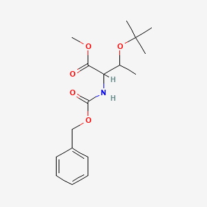 molecular formula C17H25NO5 B12096254 Methyl 2-{[(benzyloxy)carbonyl]amino}-3-(tert-butoxy)butanoate 