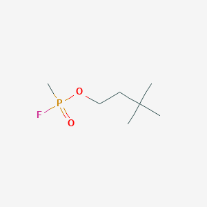 molecular formula C7H16FO2P B1209630 3,3-Dimethylbutyl methylphosphonofluoridate CAS No. 660-21-9