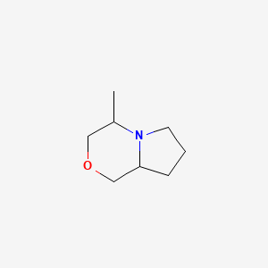 molecular formula C8H15NO B12096303 1H-Pyrrolo[2,1-c][1,4]oxazine,hexahydro-4-methyl-,(4S,8aS)-(9CI) 
