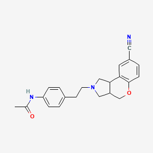 molecular formula C22H23N3O2 B12096320 N-[4-[2-(8-cyano-3,3a,4,9b-tetrahydro-1H-chromeno[3,4-c]pyrrol-2-yl)ethyl]phenyl]acetamide 