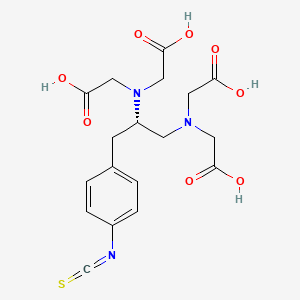 molecular formula C18H21N3O8S B1209636 4-(2,3-Bis(bis(carboxymethylamino))propyl)phenyl isothiocyanate CAS No. 94344-71-5