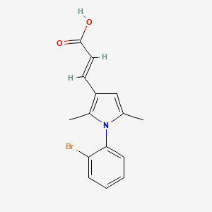 molecular formula C15H14BrNO2 B12096416 (2E)-3-[1-(2-bromophenyl)-2,5-dimethyl-1H-pyrrol-3-yl]acrylic acid 