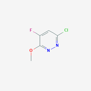 molecular formula C5H4ClFN2O B12096420 6-Chloro-4-fluoro-3-methoxypyridazine CAS No. 92920-34-8