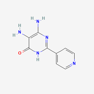 molecular formula C9H9N5O B12096431 5,6-Diamino-2-(pyridin-4-yl)pyrimidin-4(3H)-one 