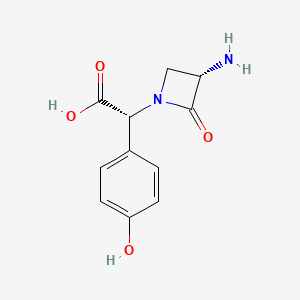 molecular formula C11H12N2O4 B1209647 (2r)-[(3s)-3-amino-2-oxoazetidin-1-yl](4-hydroxyphenyl)ethanoic acid CAS No. 67509-41-5