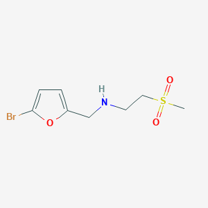 molecular formula C8H12BrNO3S B12096507 N-((5-bromofuran-2-yl)methyl)-2-(methylsulfonyl)ethanamine 