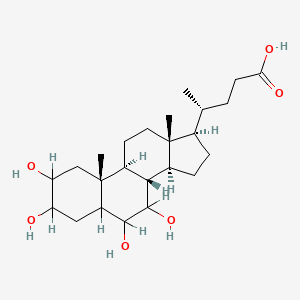 molecular formula C24H40O6 B1209655 2,3,6,7-Tetrahydroxycholanoic acid CAS No. 83504-21-6
