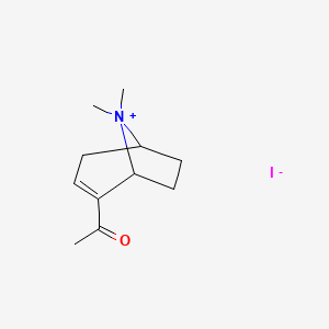 molecular formula C11H18INO B1209657 Ferruginine methiodide CAS No. 85514-41-6