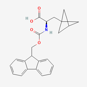 molecular formula C23H23NO4 B12096583 (2R)-3-(1-bicyclo[1.1.1]pentanyl)-2-(9H-fluoren-9-ylmethoxycarbonylamino)propanoic acid 