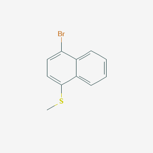 molecular formula C11H9BrS B12096653 Naphthalene, 1-bromo-4-(methylthio)- CAS No. 63279-39-0