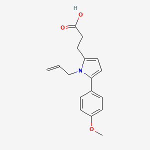 molecular formula C17H19NO3 B1209667 3-[5-(4-甲氧基苯基)-1-丙-2-烯基-2-吡咯基]丙酸 