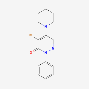 molecular formula C15H16BrN3O B1209669 4-溴-2-苯基-5-(1-哌啶基)-3-吡啶酮 
