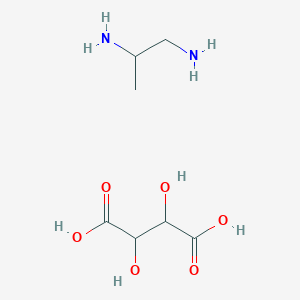 molecular formula C7H16N2O6 B12096697 2,3-Dihydroxybutanedioic acid;propane-1,2-diamine 