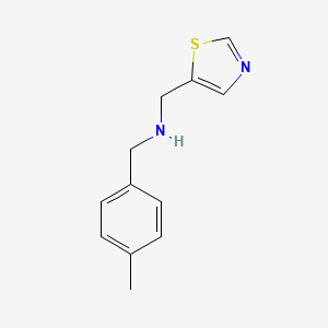 molecular formula C12H14N2S B12096755 [(4-Methylphenyl)methyl](1,3-thiazol-5-ylmethyl)amine 