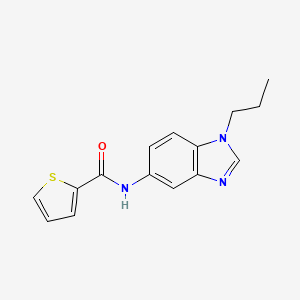 molecular formula C15H15N3OS B1209680 N-(1-propyl-5-benzimidazolyl)-2-thiophenecarboxamide 