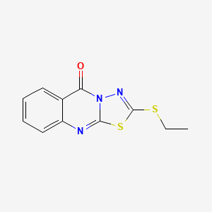 molecular formula C11H9N3OS2 B1209681 2-(Ethylthio)-[1,3,4]thiadiazolo[2,3-b]quinazolin-5-one 