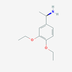 molecular formula C12H19NO2 B12096889 (1R)-1-(3,4-diethoxyphenyl)ethanamine 