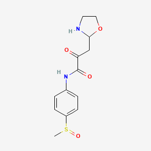 molecular formula C13H16N2O4S B12096909 N-(4-methylsulfinylphenyl)-3-(1,3-oxazolidin-2-yl)-2-oxopropanamide 