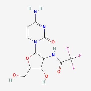 molecular formula C11H13F3N4O5 B12096929 N-[(2R,3R,4S,5R)-2-(4-amino-2-oxo-1,2-dihydropyrimidin-1-yl)-4-hydroxy-5-(hydroxymethyl)oxolan-3-yl]-2,2,2-trifluoroacetamide 