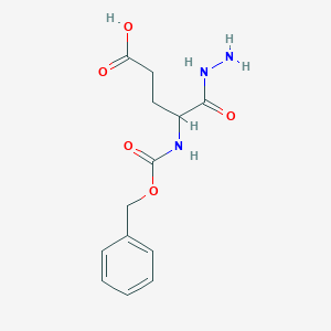 molecular formula C13H17N3O5 B12096958 5-hydrazinyl-5-oxo-4-(phenylmethoxycarbonylamino)pentanoic acid 