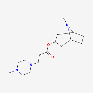 molecular formula C16H29N3O2 B1209699 Atropine beta-(N-methylpiperazinyl)propionate CAS No. 74191-76-7