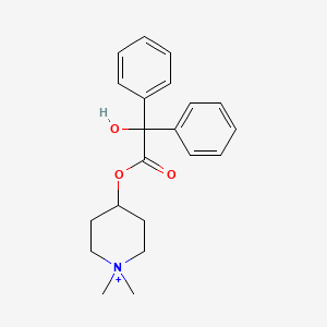 molecular formula C21H26NO3+ B1209703 Parapenzolate CAS No. 15394-61-3