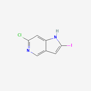 molecular formula C7H4ClIN2 B12097042 6-chloro-2-iodo-1H-pyrrolo[3,2-c]pyridine 