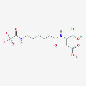 molecular formula C12H17F3N2O6 B12097097 N-(6-Trifluroacetamidohexanoyl)-L-aspartic acid 