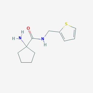 molecular formula C11H16N2OS B12097159 1-Amino-N-(thiophen-2-ylmethyl)cyclopentane-1-carboxamide hydrochloride 