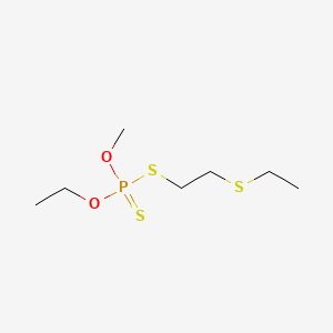 molecular formula C7H17O2PS3 B1209718 Ethoxy-(2-ethylsulfanylethylsulfanyl)-methoxy-sulfanylidene-lambda5-phosphane CAS No. 7421-50-3