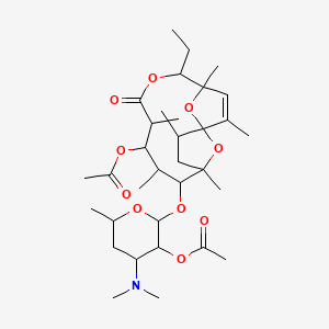 [11-[3-Acetyloxy-4-(dimethylamino)-6-methyloxan-2-yl]oxy-5-ethyl-2,4,8,10,12,14-hexamethyl-7-oxo-6,15,16-trioxatricyclo[10.2.1.11,4]hexadec-2-en-9-yl] acetate