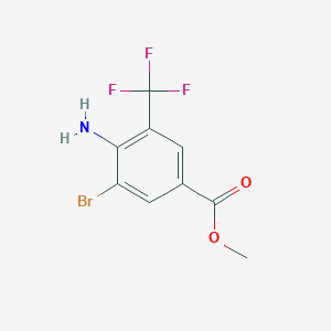 molecular formula C9H7BrF3NO2 B12097201 Methyl 4-amino-3-bromo-5-(trifluoromethyl)benzoate 