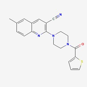 6-Methyl-2-[4-[oxo(thiophen-2-yl)methyl]-1-piperazinyl]-3-quinolinecarbonitrile