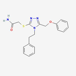 2-(4-Phenethyl-5-phenoxymethyl-4H-[1,2,4]triazol-3-ylsulfanyl)-acetamide