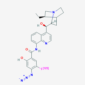 molecular formula C26H27IN6O3 B1209729 N-(Hydrocinchonidin-8'-yl)-4-azido-2-hydroxybenzamide 